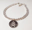 Sterling Silver or Gold filled beaded bracelet with embossed charm, blue and yellow charms, Down Syndrome Gift, The Lucky Few chevrons - Down Syndrome Boutique