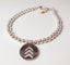 Sterling Silver or Gold filled beaded bracelet with embossed charm, blue and yellow charms, Down Syndrome Gift, The Lucky Few chevrons - Down Syndrome Boutique