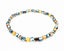 Three tiny chevrons are surrounded by sparkling blue and yellow faceted beads. Perfect for Everyday Awareness! - Down Syndrome Boutique