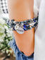 Blue beaded 5 wrap stretch bracelet, personalization available, Initial bracelet, Down Syndrome Awareness Jewelry, the lucky few - Down Syndrome Boutique