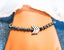 Blue crystal beaded bracelet with Gold or Silver accents and 3 coordinating chevrons - Down Syndrome Boutique