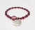 Down Syndrome Heart Warrior ruby heart beaded bracelet perfect for the Lucky Few Club and gifting! - Down Syndrome Boutique