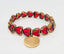 Down Syndrome Heart Warrior ruby heart beaded bracelet perfect for the Lucky Few Club and gifting!