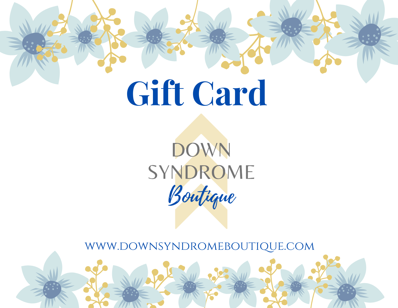 Down Syndrome Boutique Gift Card