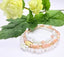Down Syndrome Bracelet | Peach Moonstone Lucky Few Bracelet | Gold Chevron Jewelry | Advocate Gift | Chromosome 21