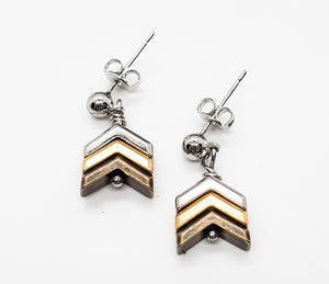 Simple in design, but big on Everyday Awareness. Gold, Silver, or Bronze chevron earrings - Down Syndrome Boutique
