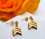 Simple in design, but big on Everyday Awareness. Gold, Silver, or Bronze chevron earrings