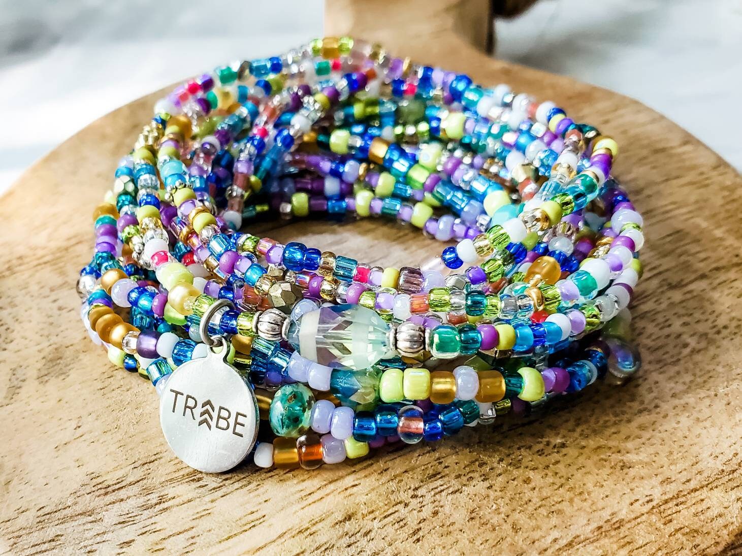 Bead loom bracelet, beaded bracelet, wrap bracelet, seed beads